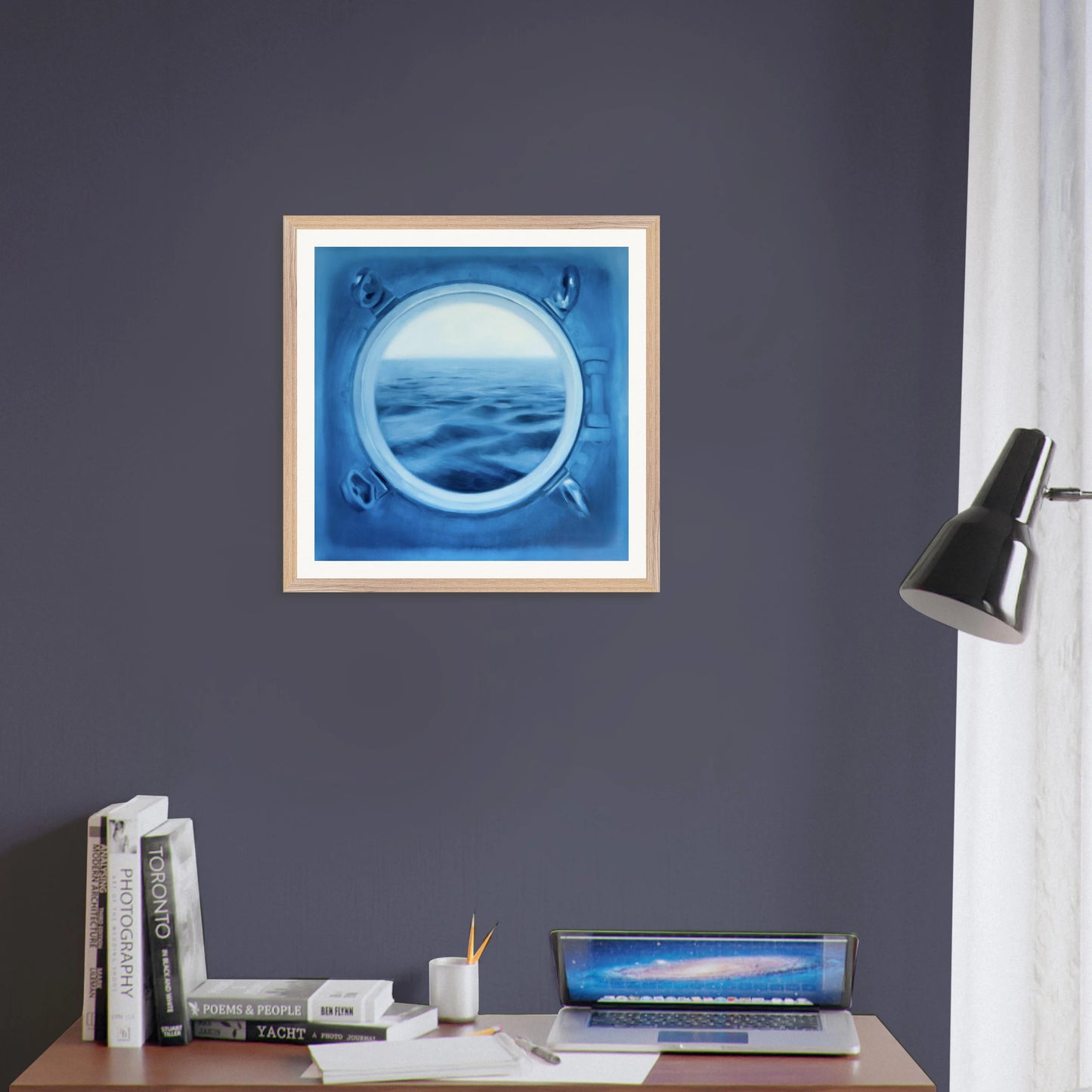 Bullauge: Gerahmter Kunstdruck