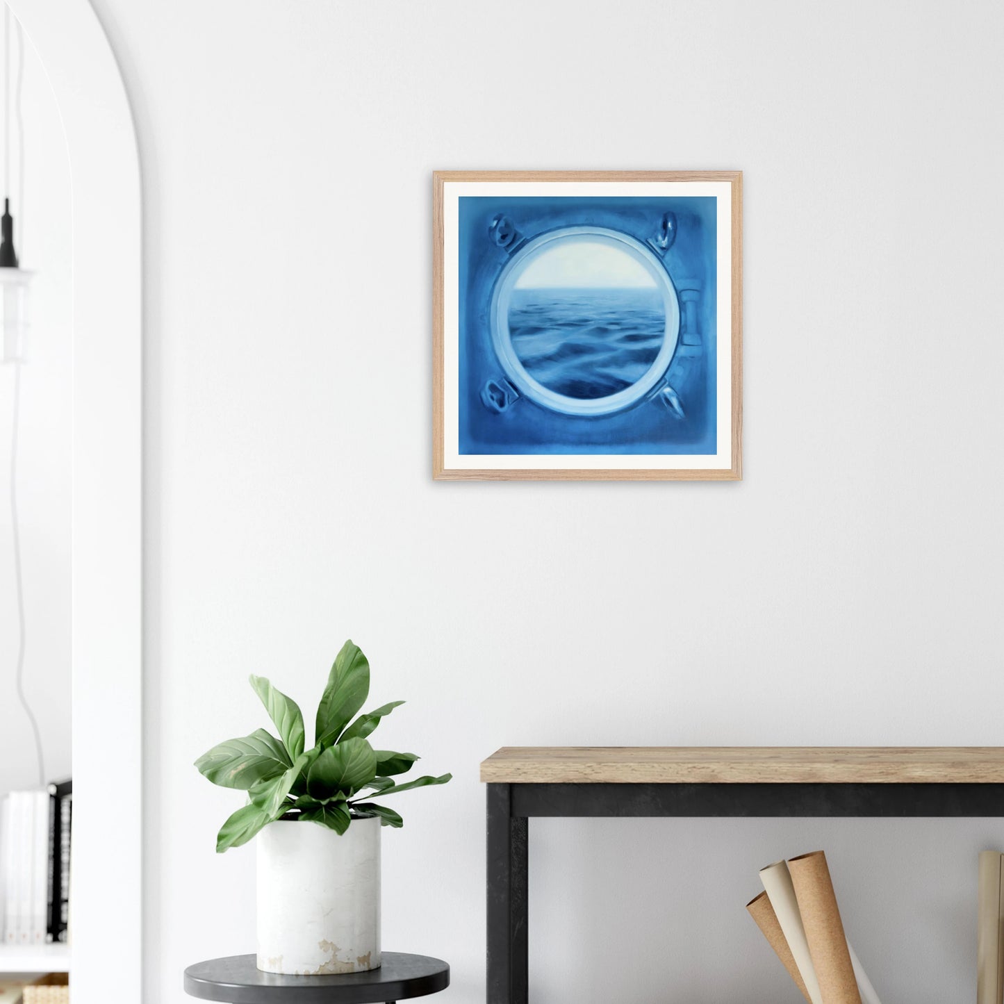 Bullauge: Gerahmter Kunstdruck