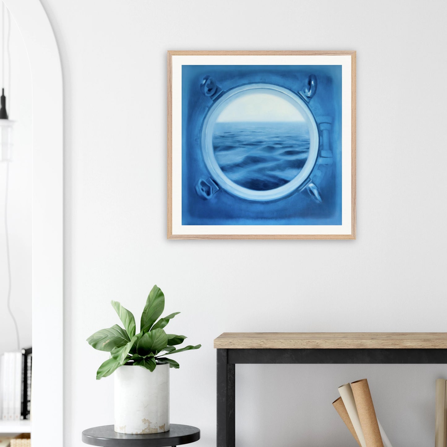 Bullauge: Gerahmter Kunstdruck
