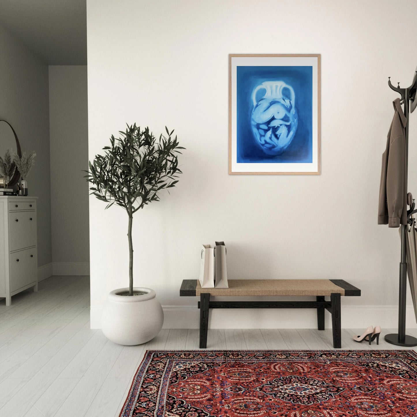 Etruskische Amphore – Gerahmter Kunstdruck