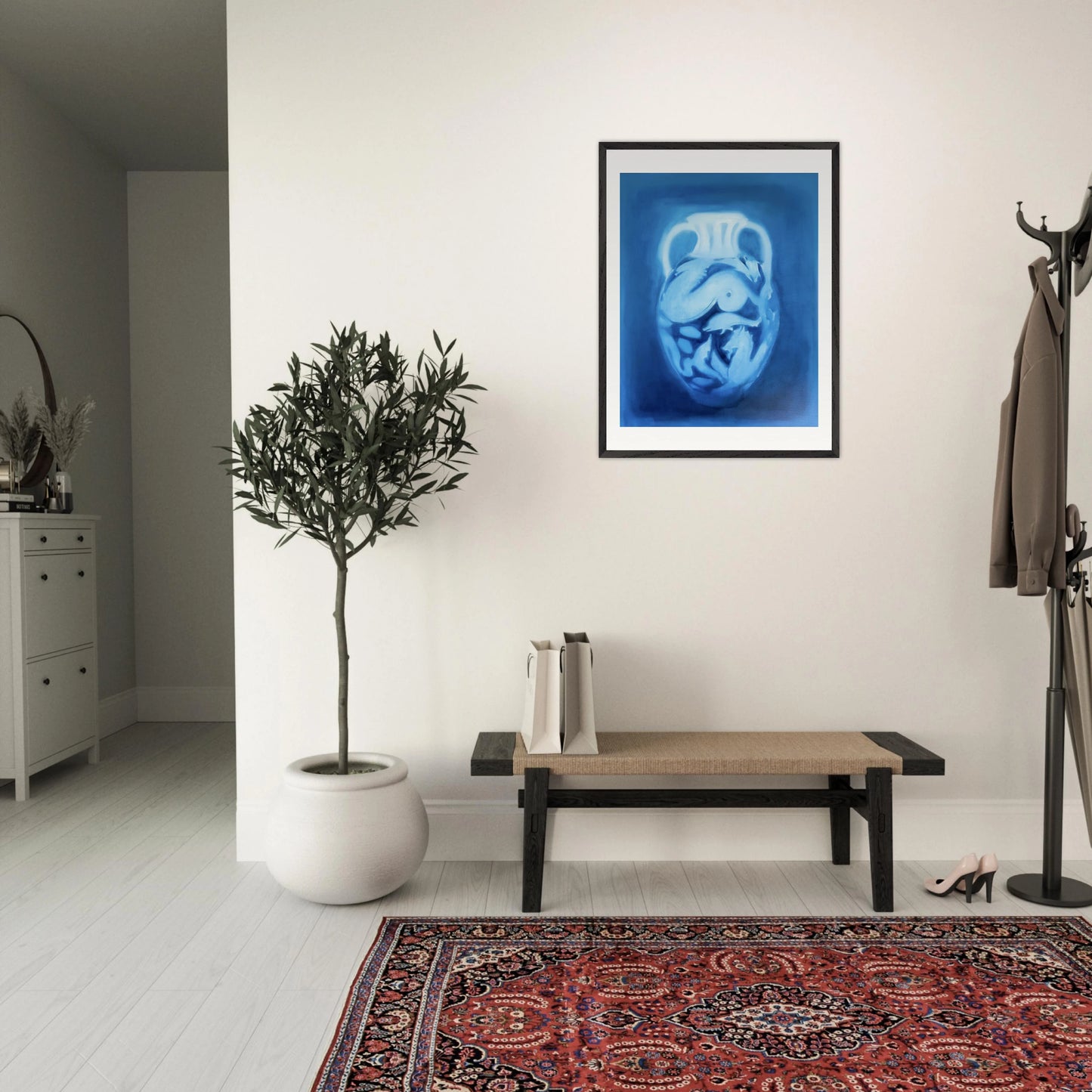 Etruskische Amphore – Gerahmter Kunstdruck