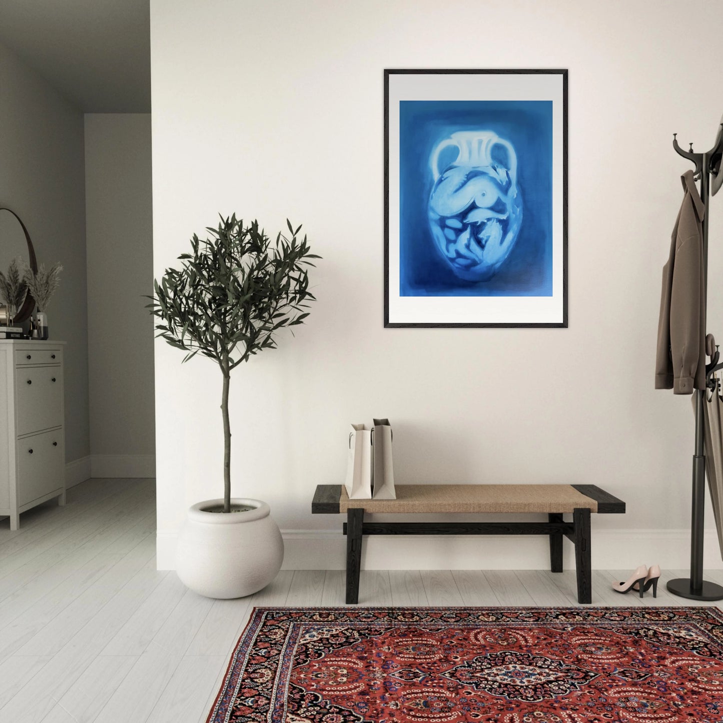 Etruskische Amphore – Gerahmter Kunstdruck