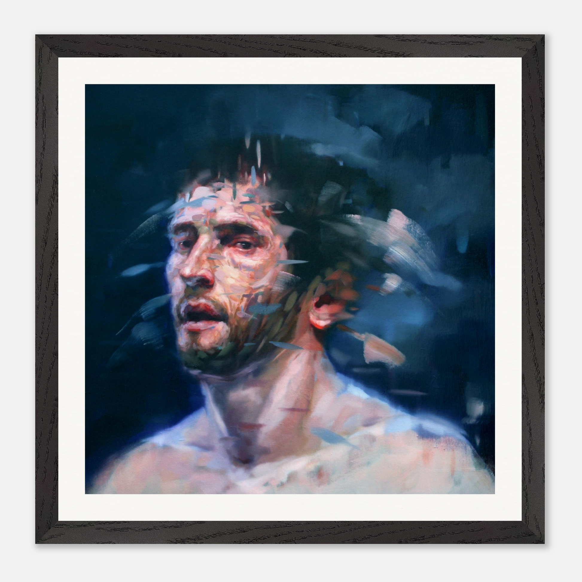 Midnight framed print – room scene