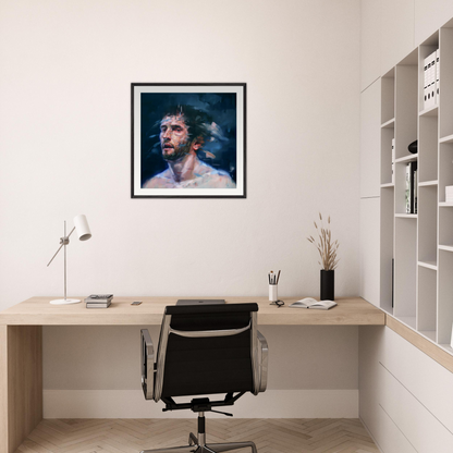 Midnight framed print – room scene