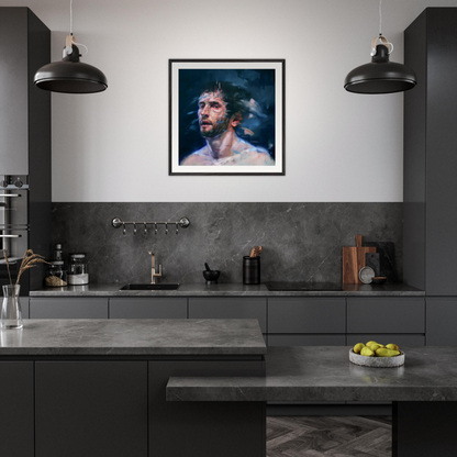 Midnight framed print – room scene