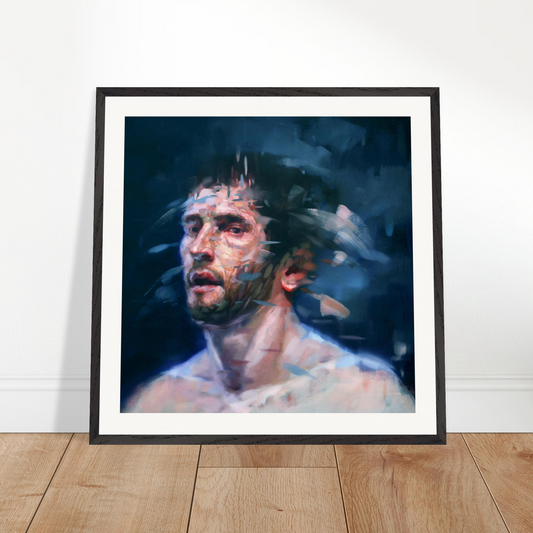 Midnight framed print – room scene
