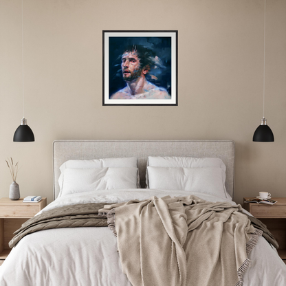 Midnight framed print – room scene