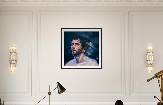 Midnight framed print – room scene