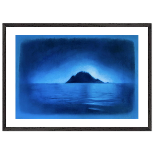 The Island framed print – white frame option
