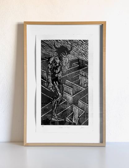 “The Fact is I am Unique” — Limited Edition Linocut Print
