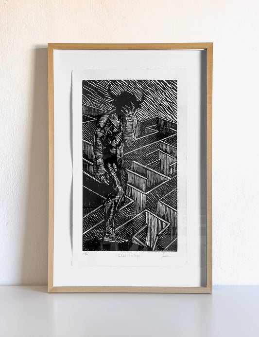 “The Fact is I am Unique” — Limited Edition Linocut Print