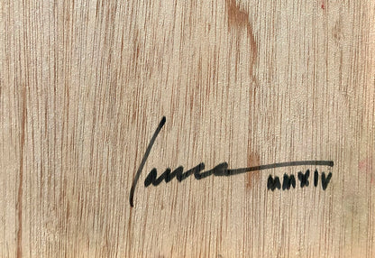 Artist signature on The Stranger original oil painting by Lance Hewison